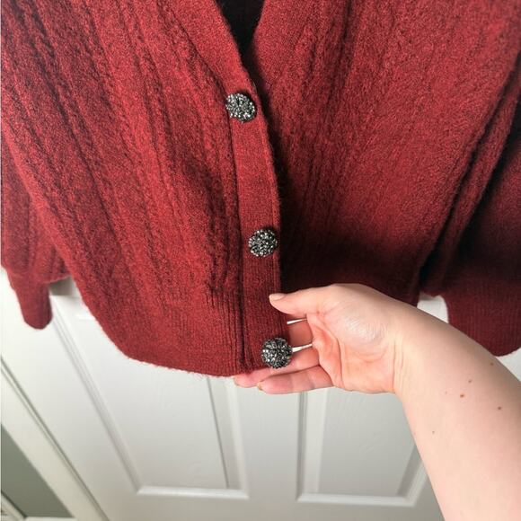 L’agence Talullah Jeweled Button Cardigan L - Picture 4 of 9